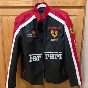 Ferrari Black Leather Jacket